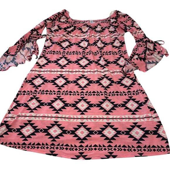 Women's TEE FOR THE SOUL Brand Shift Dress Geometric Print Poly Blend Size M - Picture 15 of 16